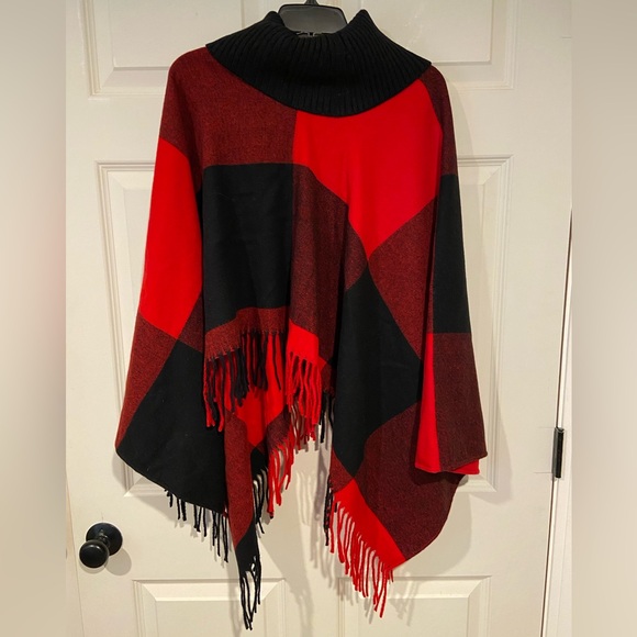 Talbots Cowl Neck Poncho - Picture 3 of 3